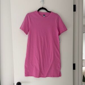 Old Navy Bright Pink T-Shirt Dress